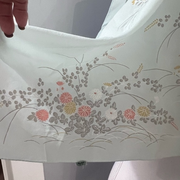 LIGHT green floral scarf - Picture 3 of 3